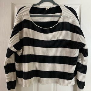 Size small/medium, black and white sweater